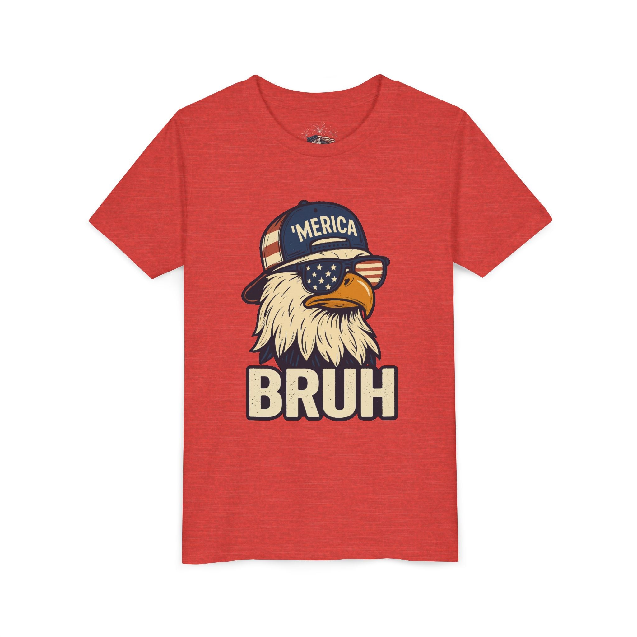 'MERICA BRUH Youth Graphic Tee | Funny Patriotic Eagle Shirt
