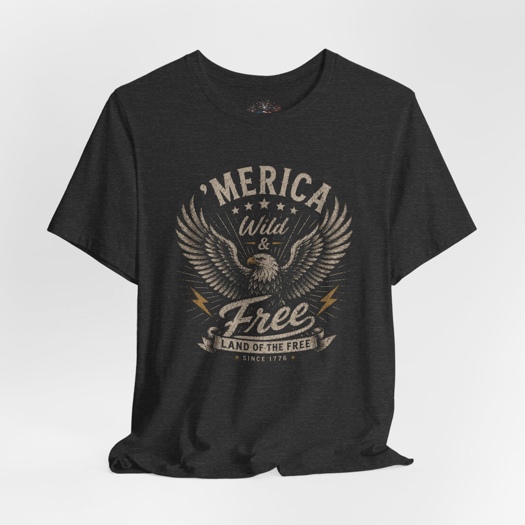 'Merica - Wild & Free Eagle - Unisex T-shirt