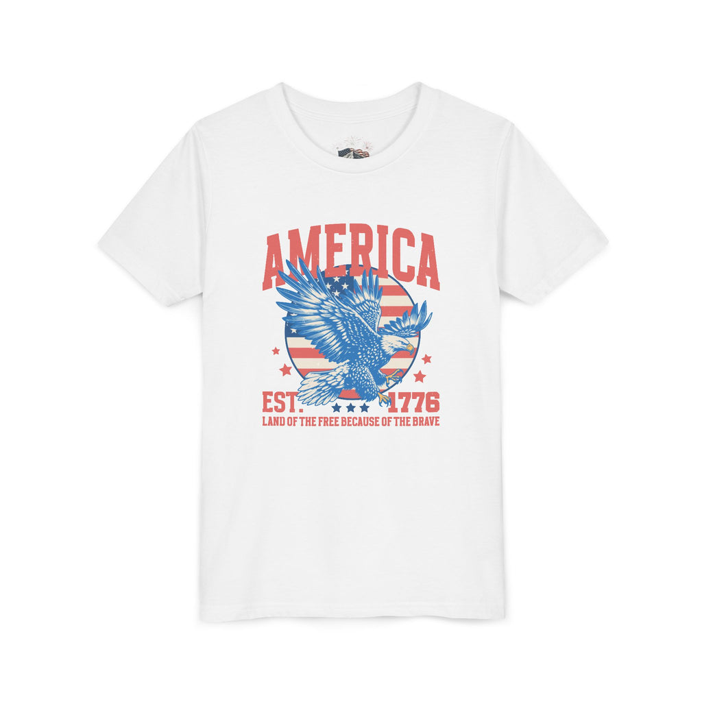 AMERICA EST. 1776 YOUTH GRAPHIC TEE | LAND OF THE FREE EAGLE SHIRT