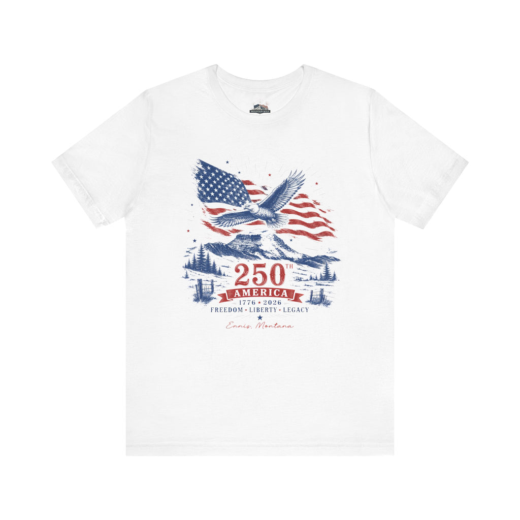 America 250 Eagle & Sphinx Mountain Unisex T-Shirt | Ennis Montana