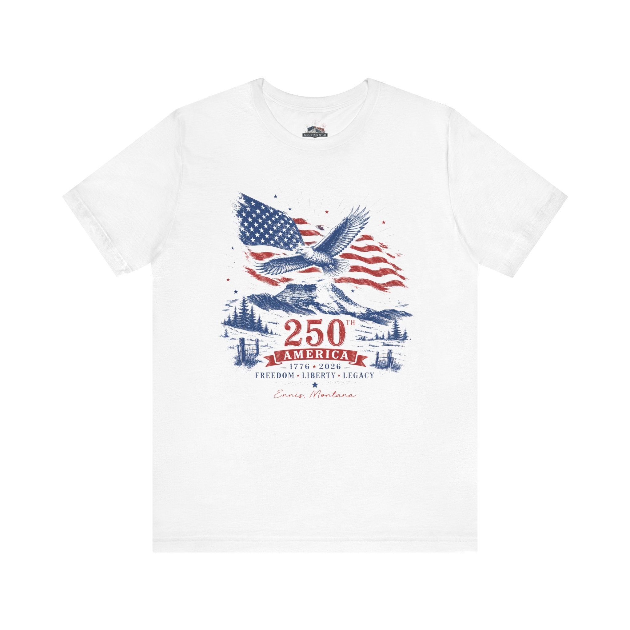 America 250 Eagle & Sphinx Mountain Unisex T-Shirt | Ennis Montana