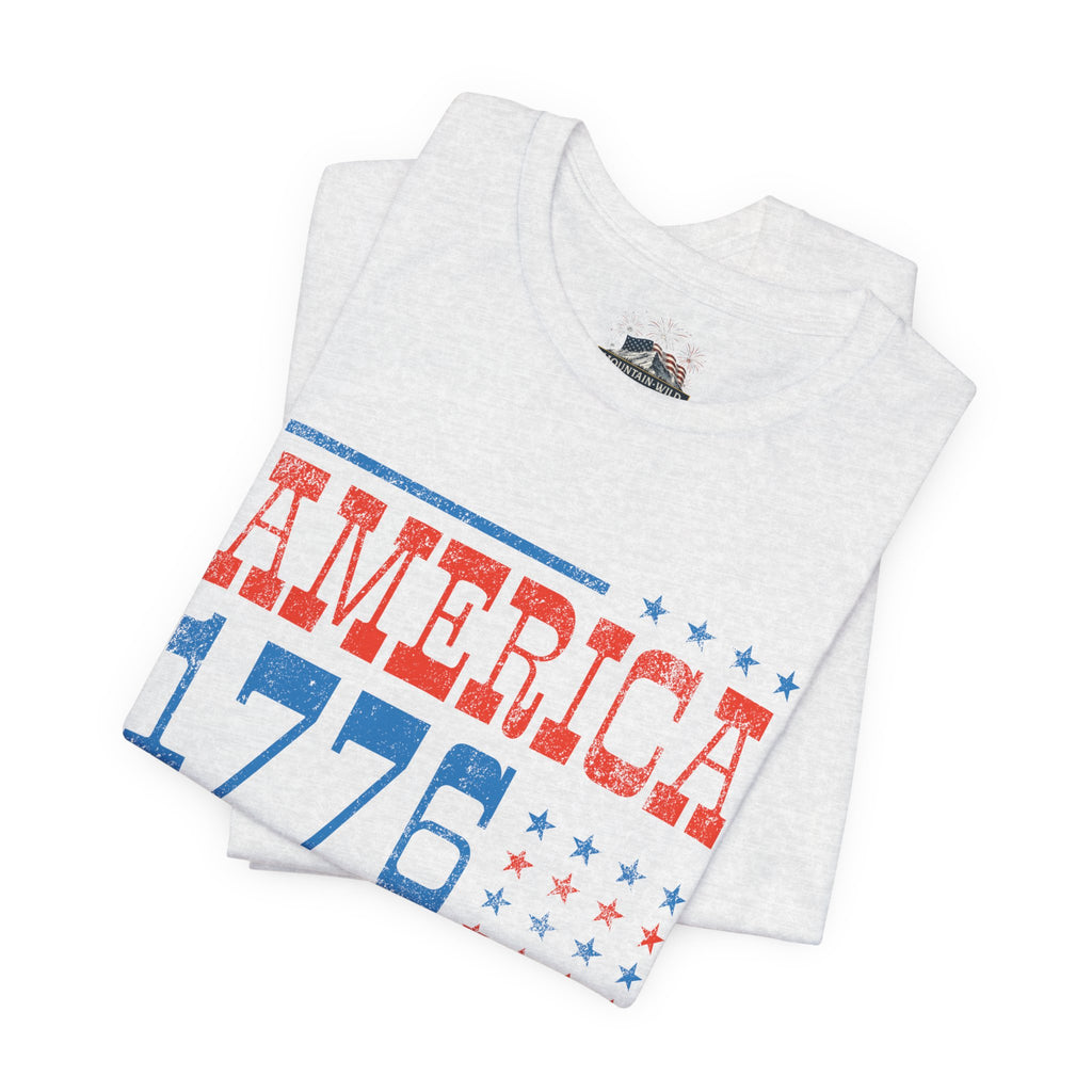 AMERICA 1776 Unisex Cotton Tee | Classic Patriotic Americana Shirt