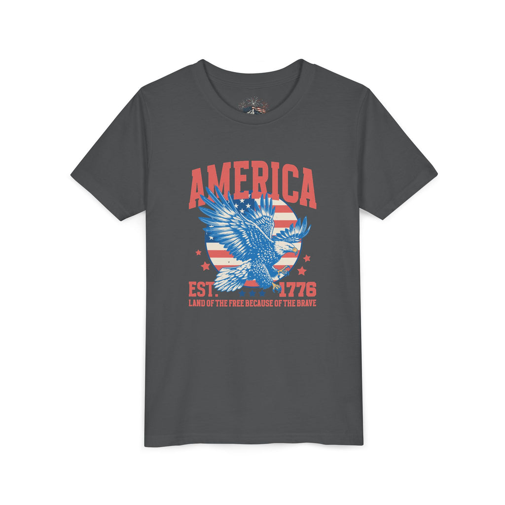 AMERICA EST. 1776 YOUTH GRAPHIC TEE | LAND OF THE FREE EAGLE SHIRT