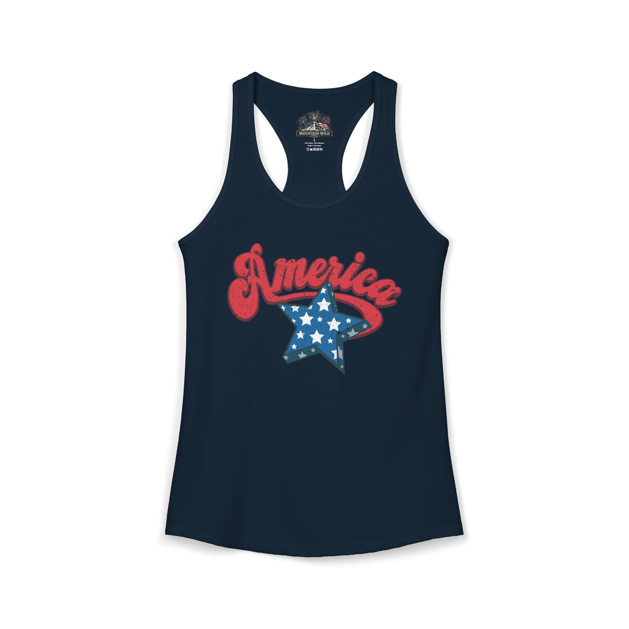Retro America Women's Racerback Tank | Vintage Americana Tank Top