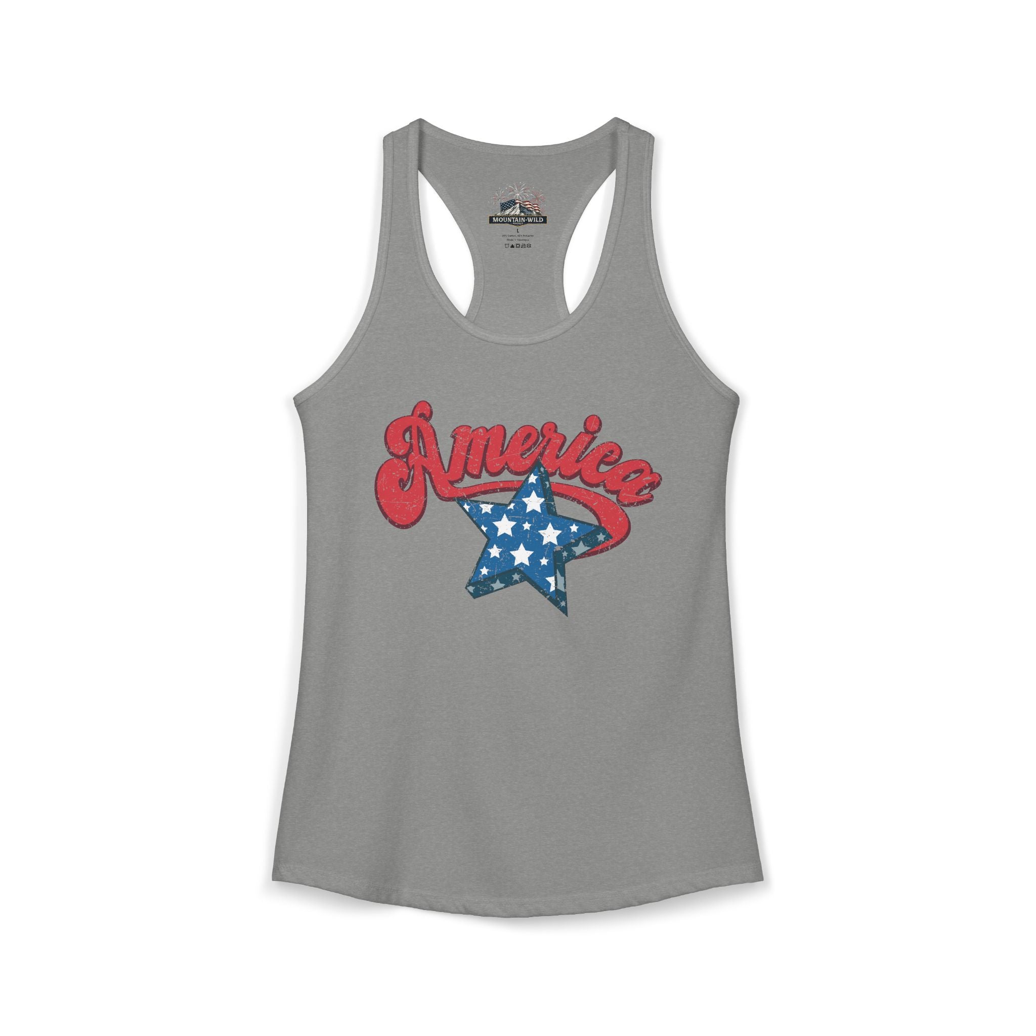 Retro America Women's Racerback Tank | Vintage Americana Tank Top