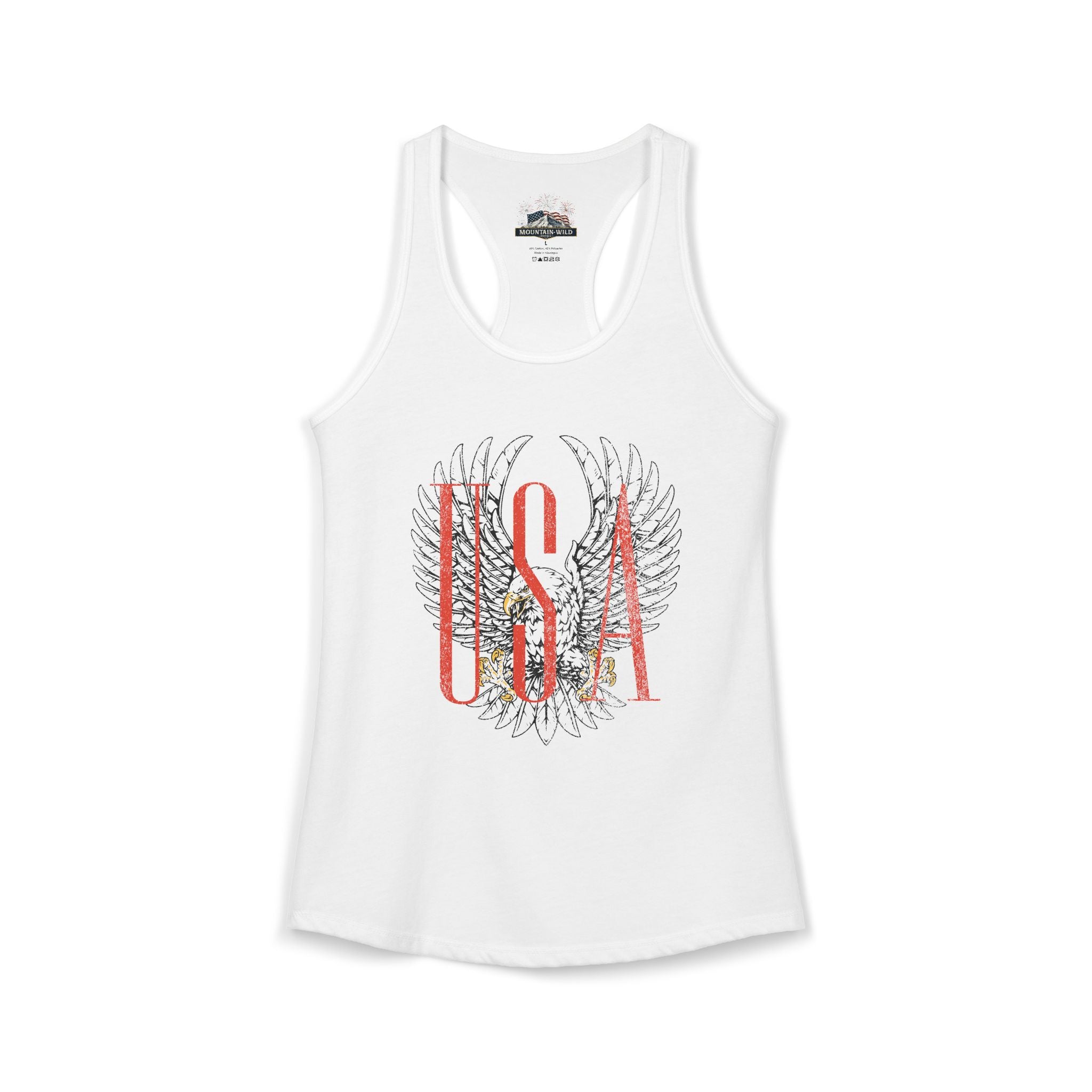 Vintage USA Eagle Women's Racerback Tank | Americana Freedom Tank Top