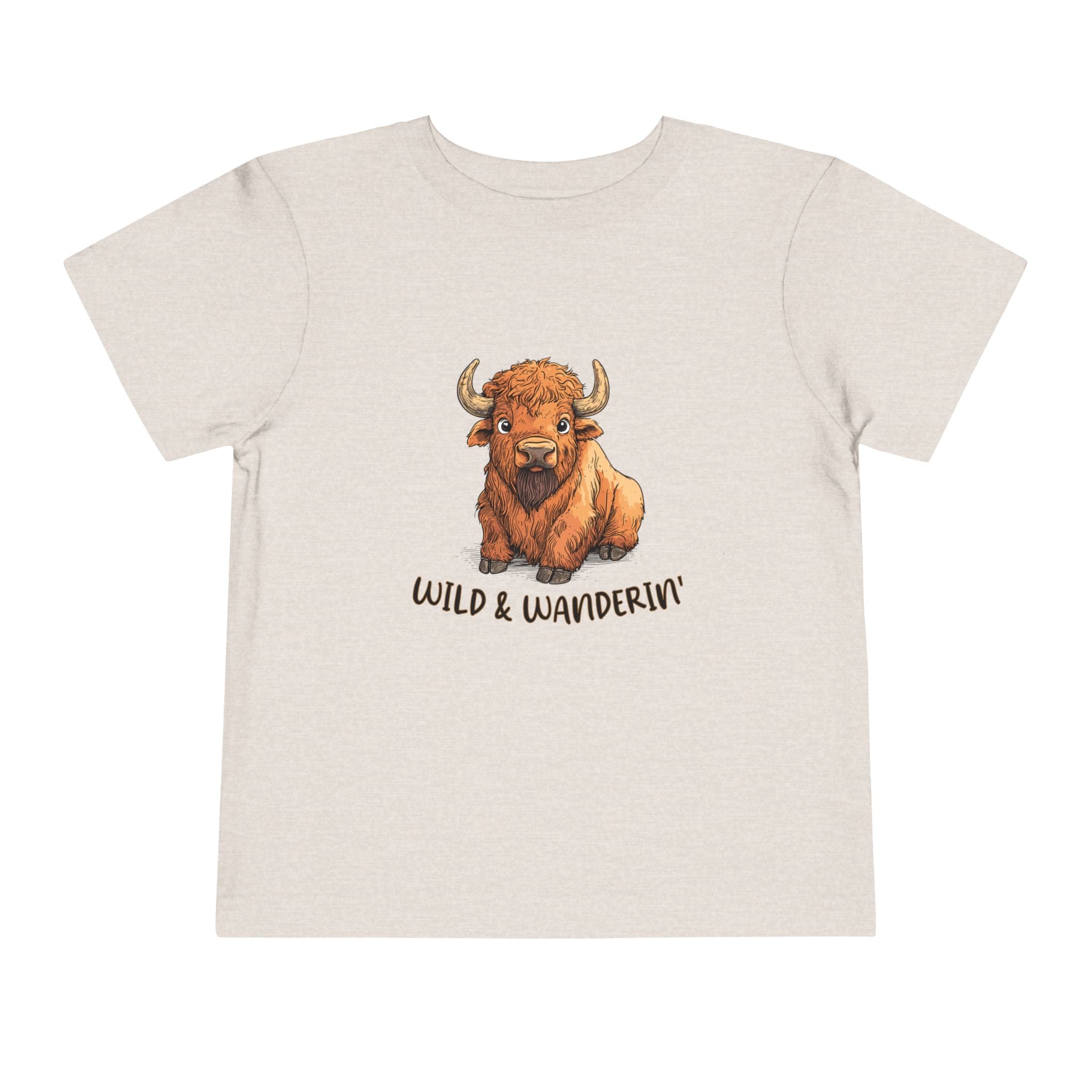 Wild & Wanderin' Toddler Tee - Cute Buffalo Design for Adventurous Kids