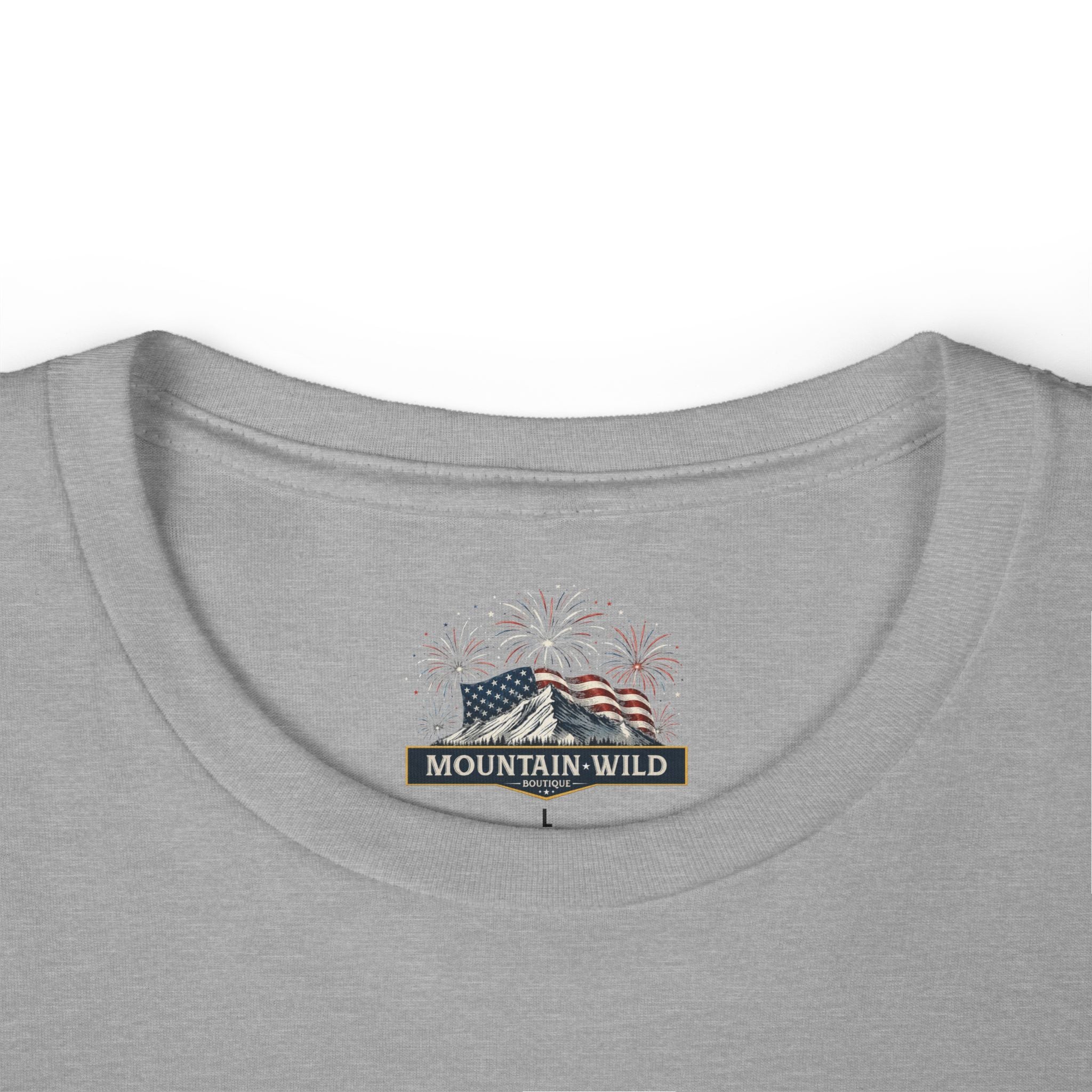 AMERICA Women's Cotton Tee | Classic Americana T-Shirt - STARS