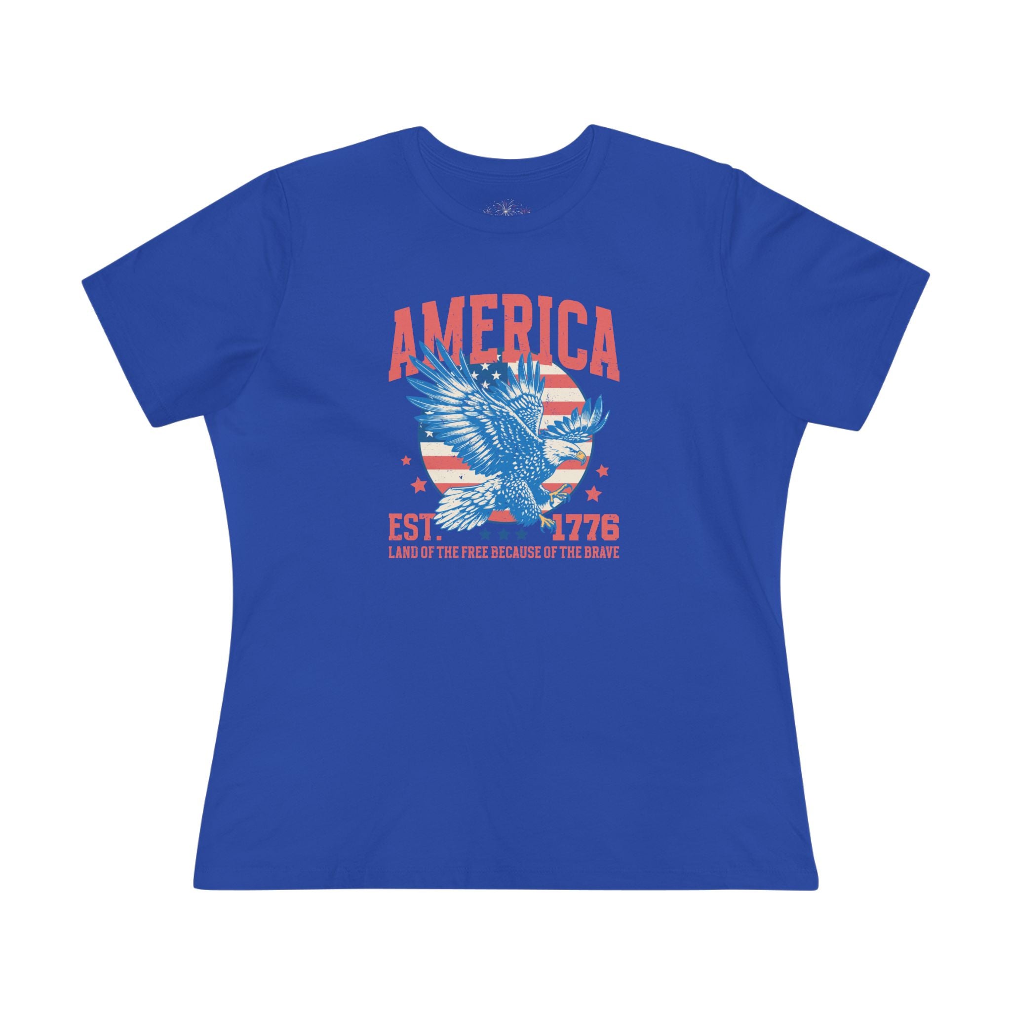 AMERICA EST. 1776 WOMEN'S GRAPHIC TEE | LAND OF THE FREE EAGLE SHIRT