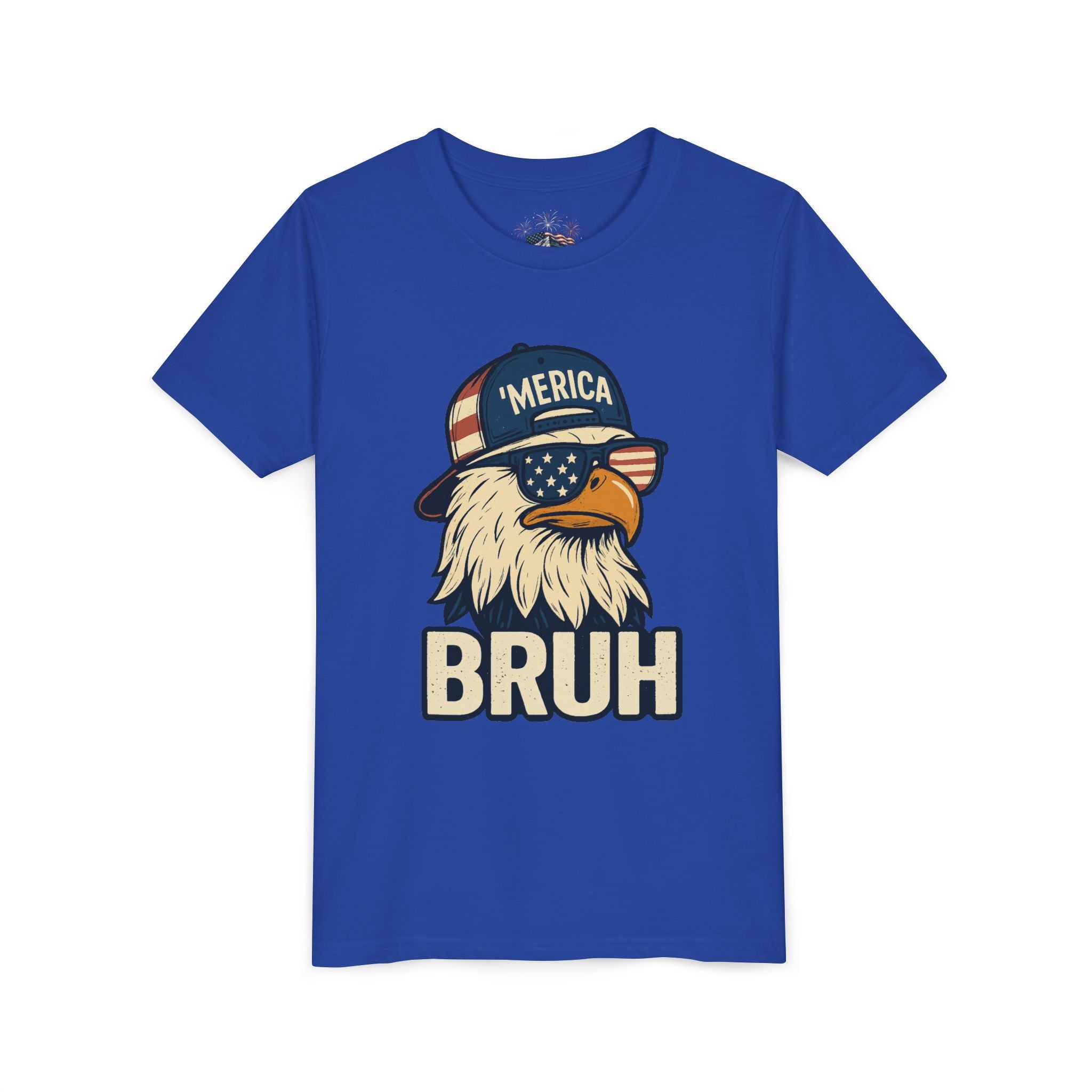 'MERICA BRUH Youth Graphic Tee | Funny Patriotic Eagle Shirt