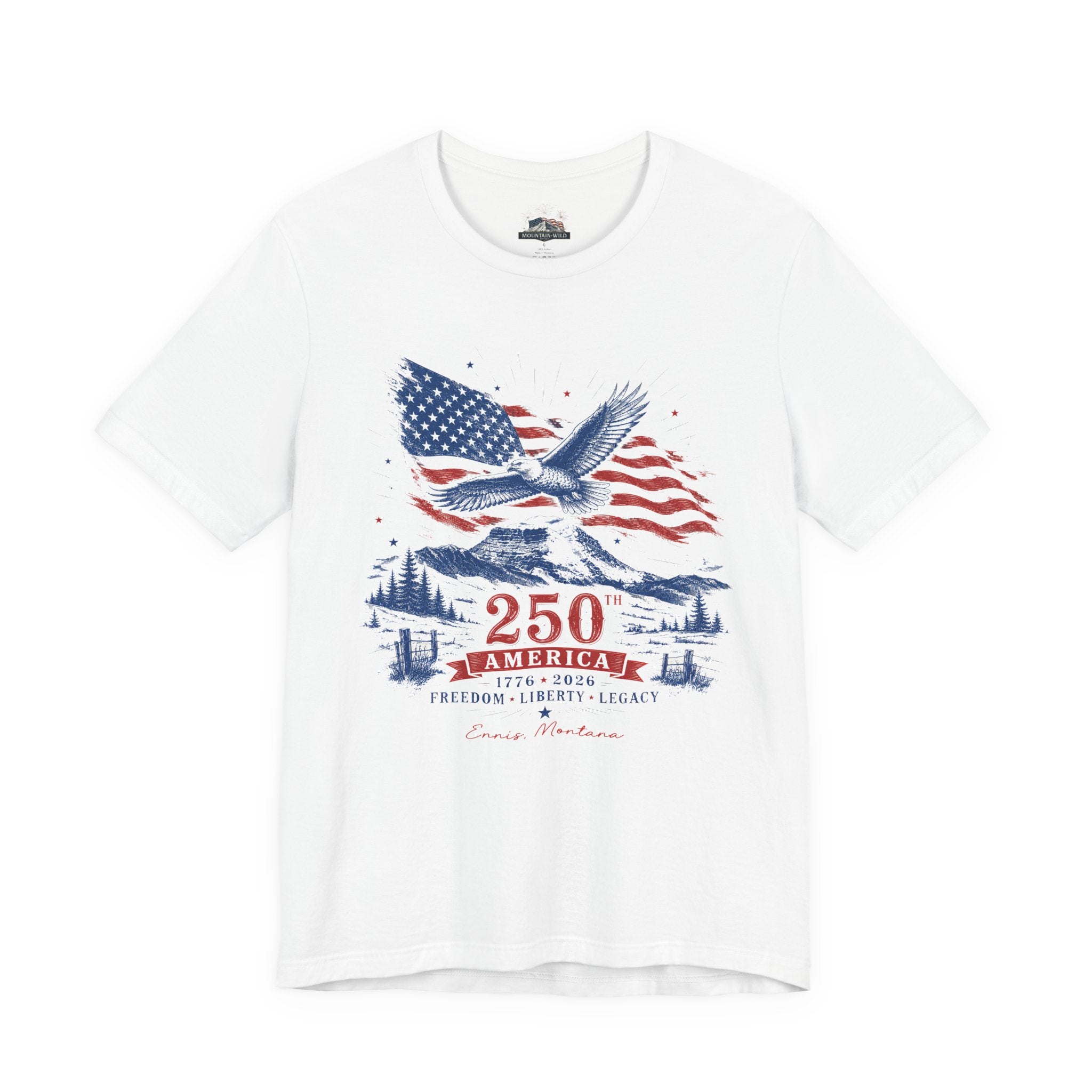 America 250 Eagle & Sphinx Mountain Unisex T-Shirt | Ennis Montana
