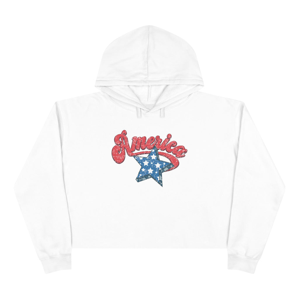Retro America Women's  Crop Hoodie | Vintage Americana