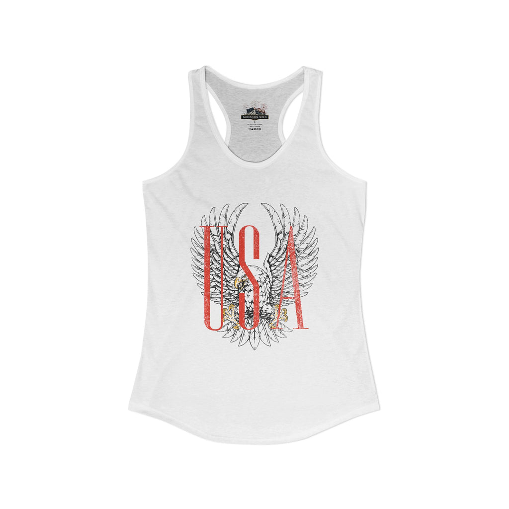 Vintage USA Eagle Women's Racerback Tank | Americana Freedom Tank Top