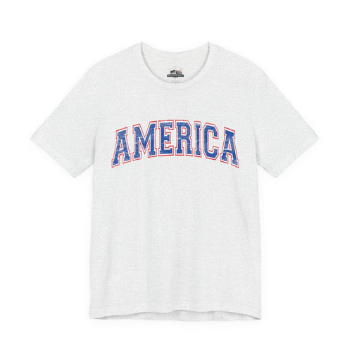 AMERICA Unisex Jersey Short Sleeve Tee - BLUE