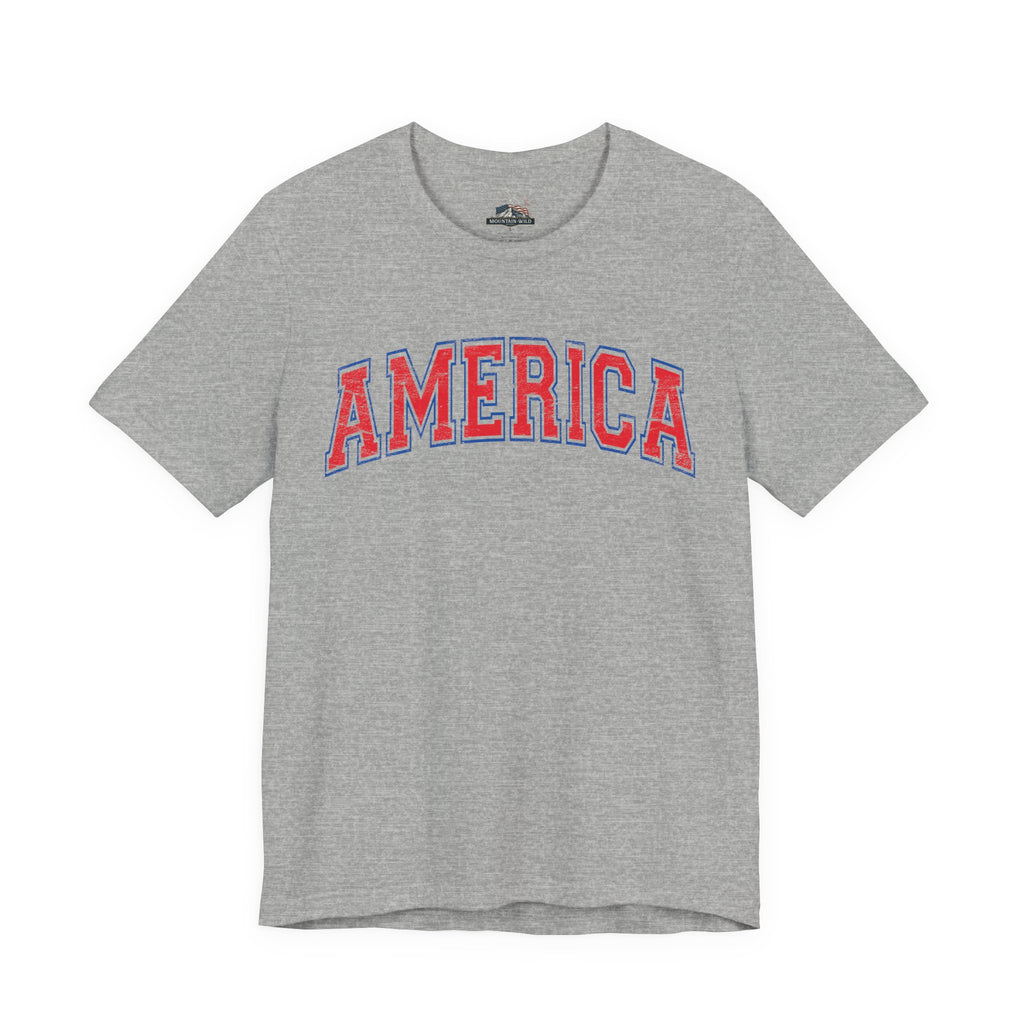 AMERICA Unisex Jersey Short Sleeve Tee - RED