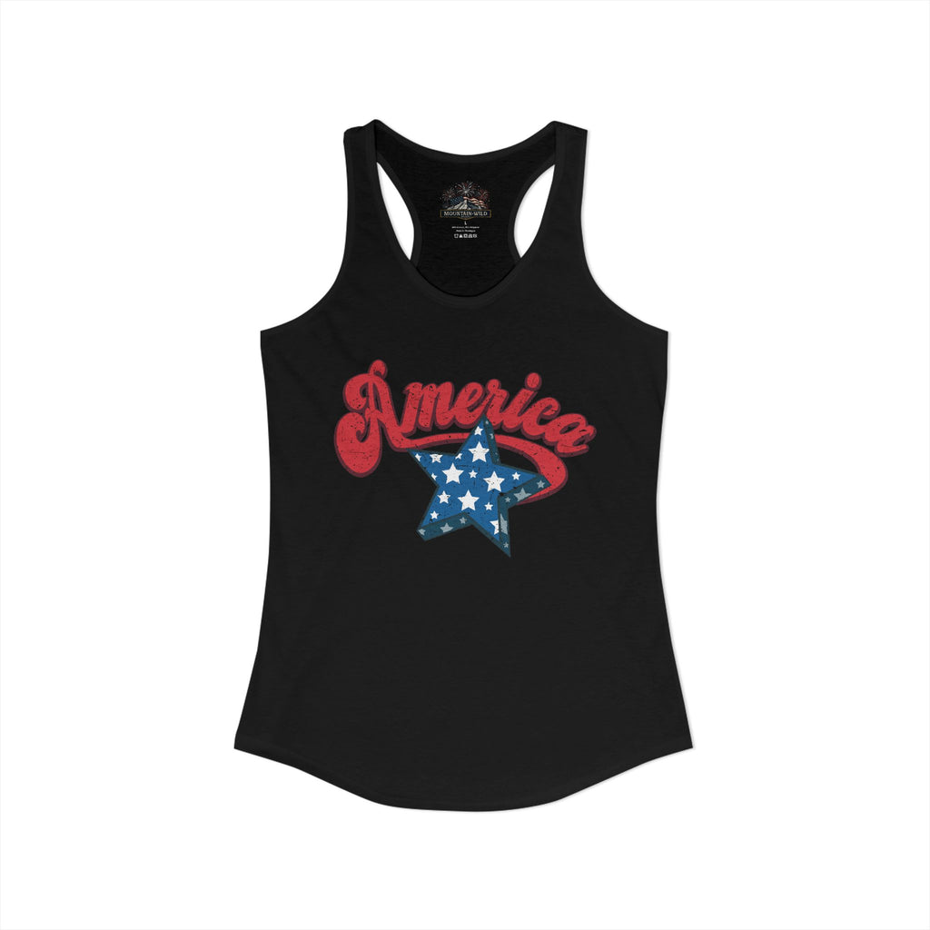 Retro America Women's Racerback Tank | Vintage Americana Tank Top