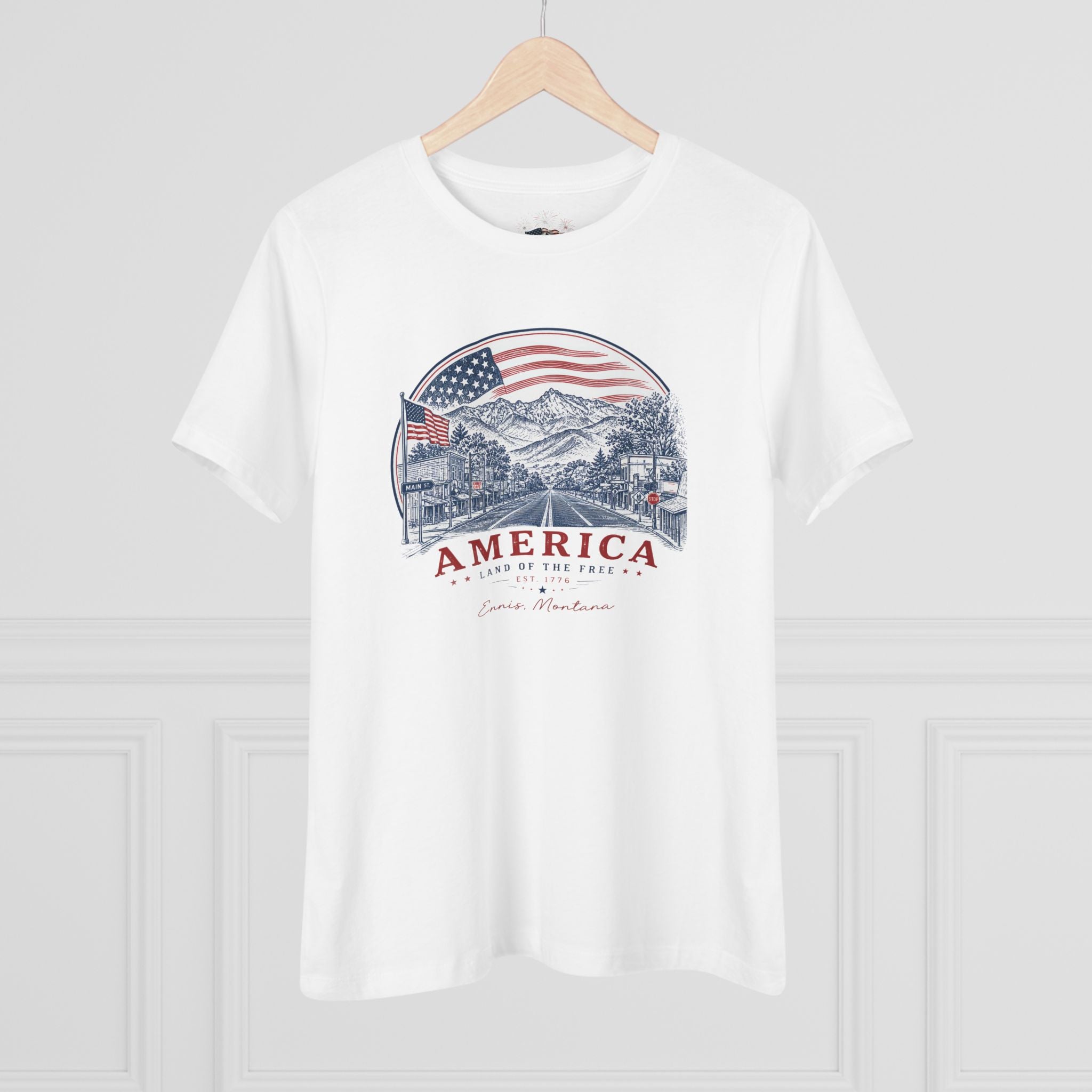 America Land of the Free Ennis Montana WOMEN'S T-Shirt