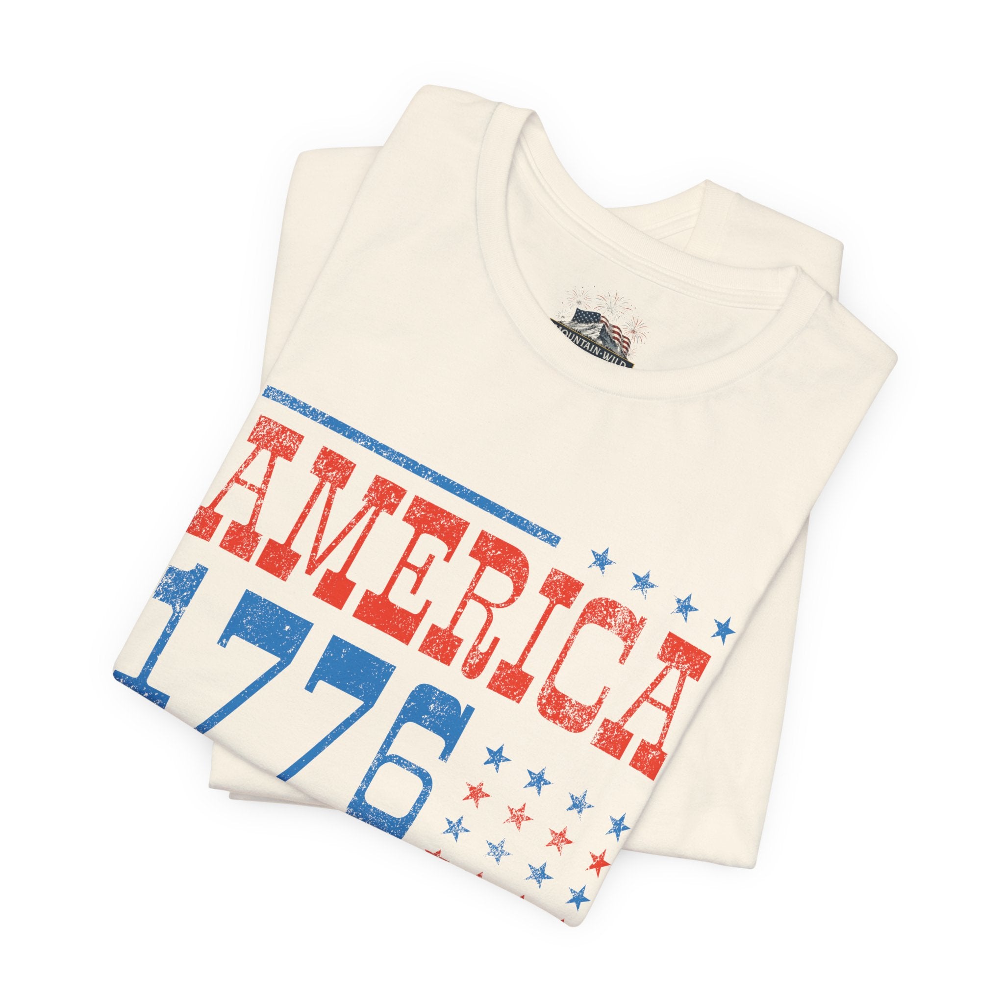 AMERICA 1776 Unisex Cotton Tee | Classic Patriotic Americana Shirt
