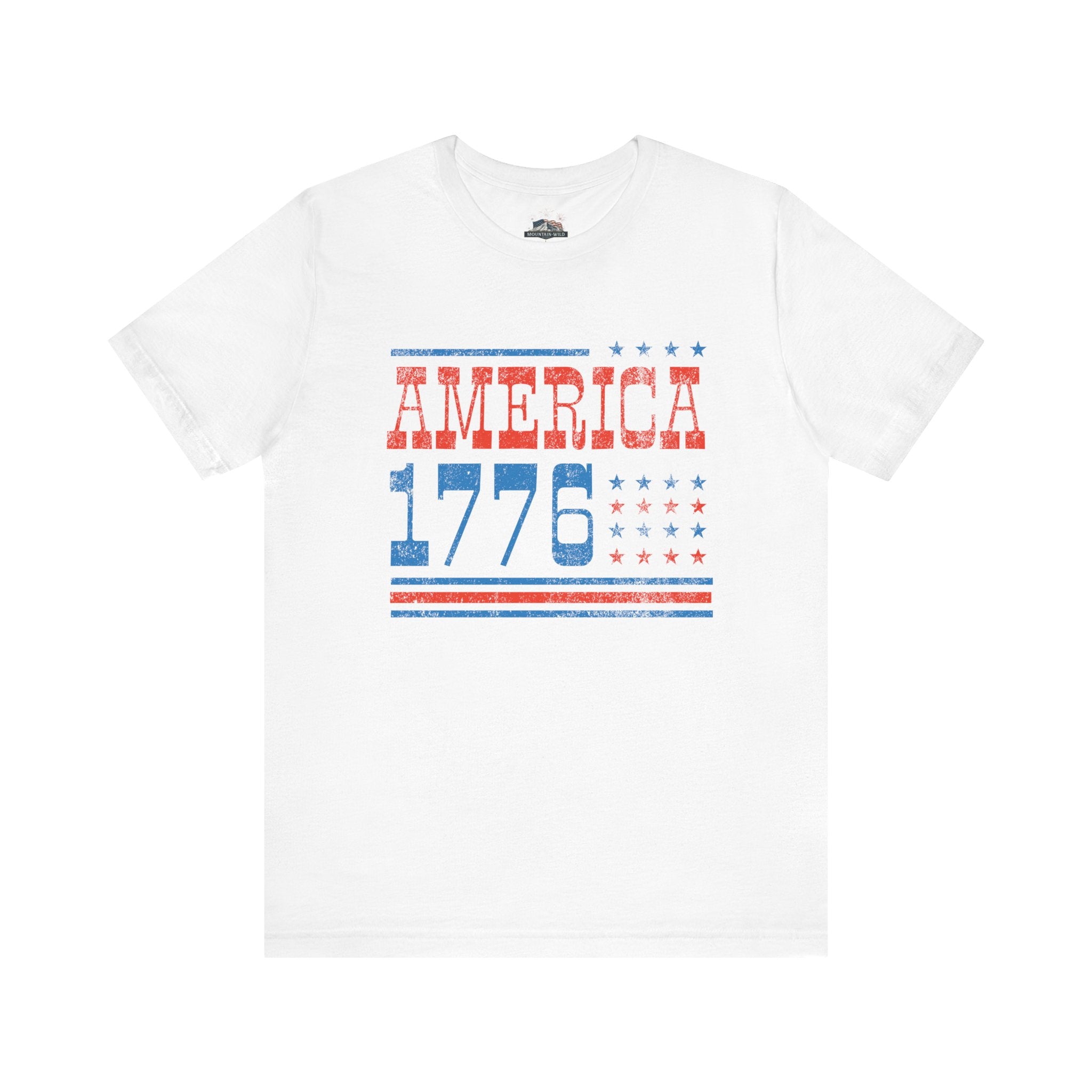 AMERICA 1776 Unisex Cotton Tee | Classic Patriotic Americana Shirt