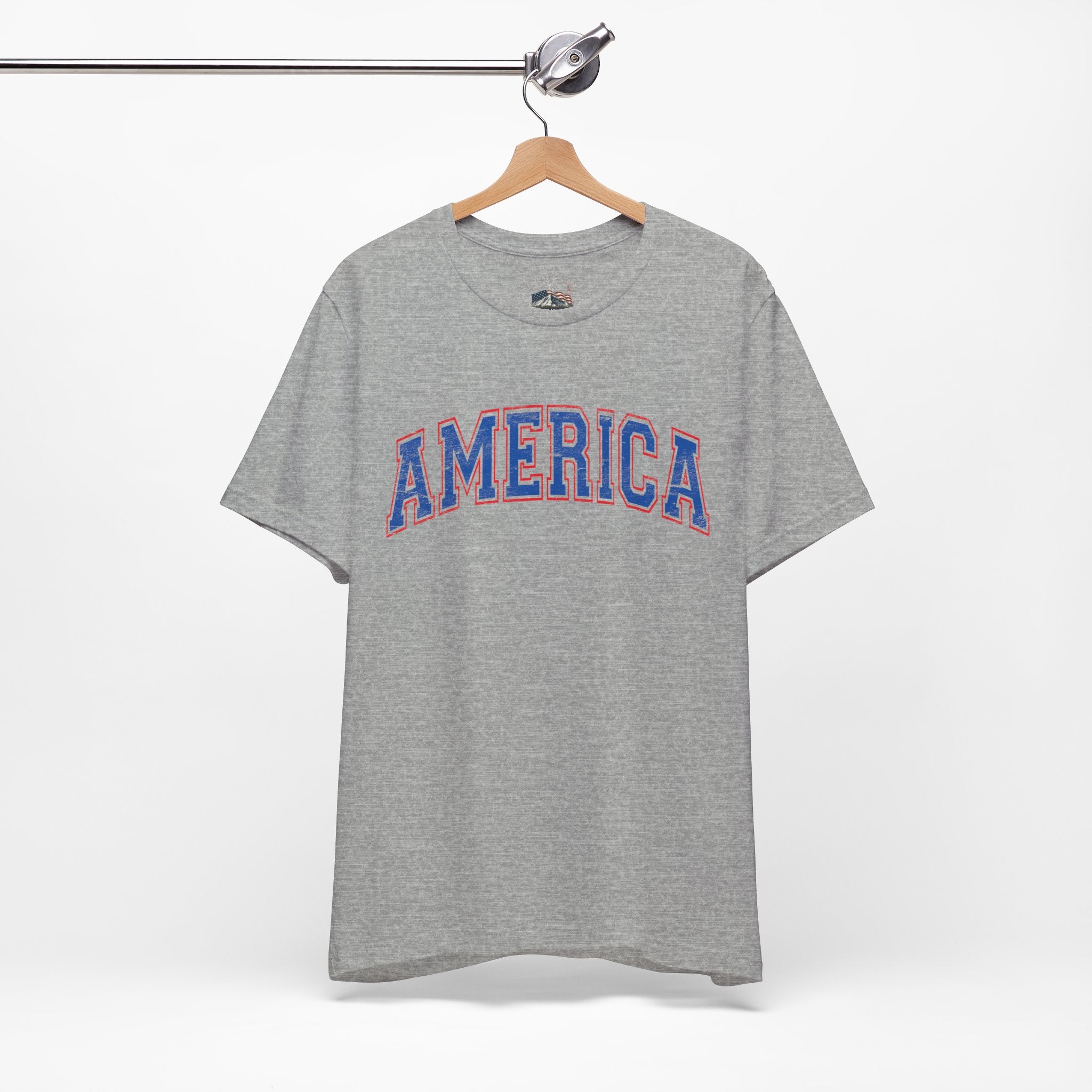 AMERICA Unisex Jersey Short Sleeve Tee - BLUE
