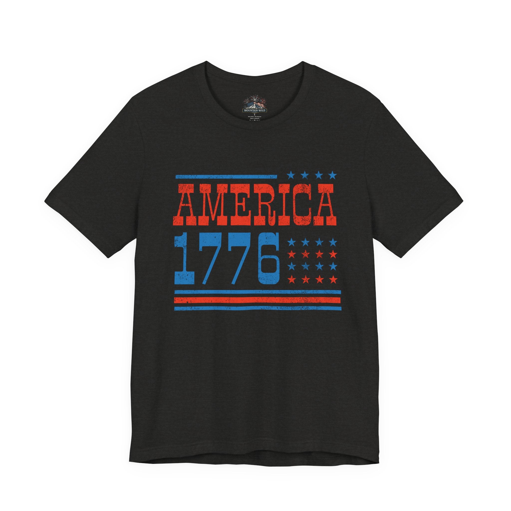 AMERICA 1776 Unisex Cotton Tee | Classic Patriotic Americana Shirt