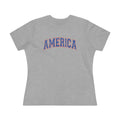 AMERICA Women's Cotton Tee | Classic Americana T-Shirt - BLUE
