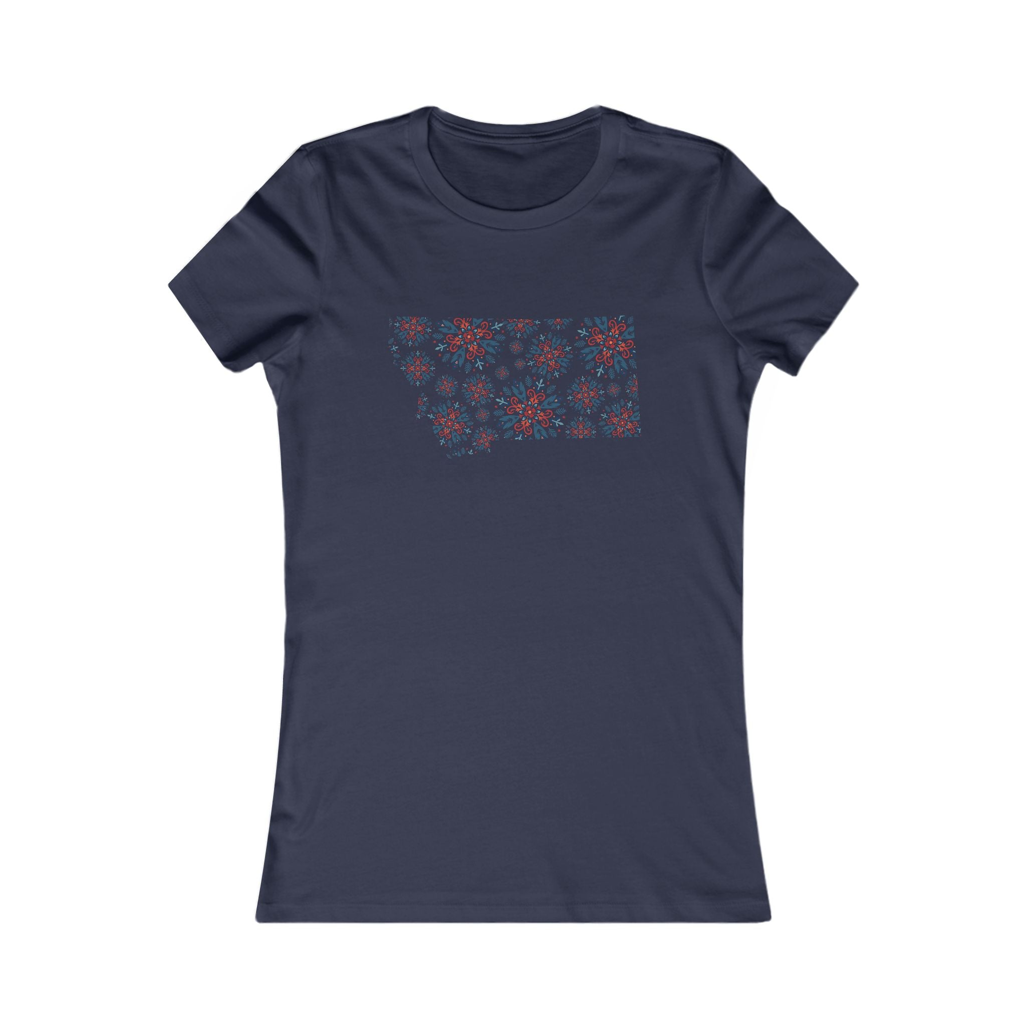Tee - Montana Scandinavian Snowflakes Women's Favorite Shirt