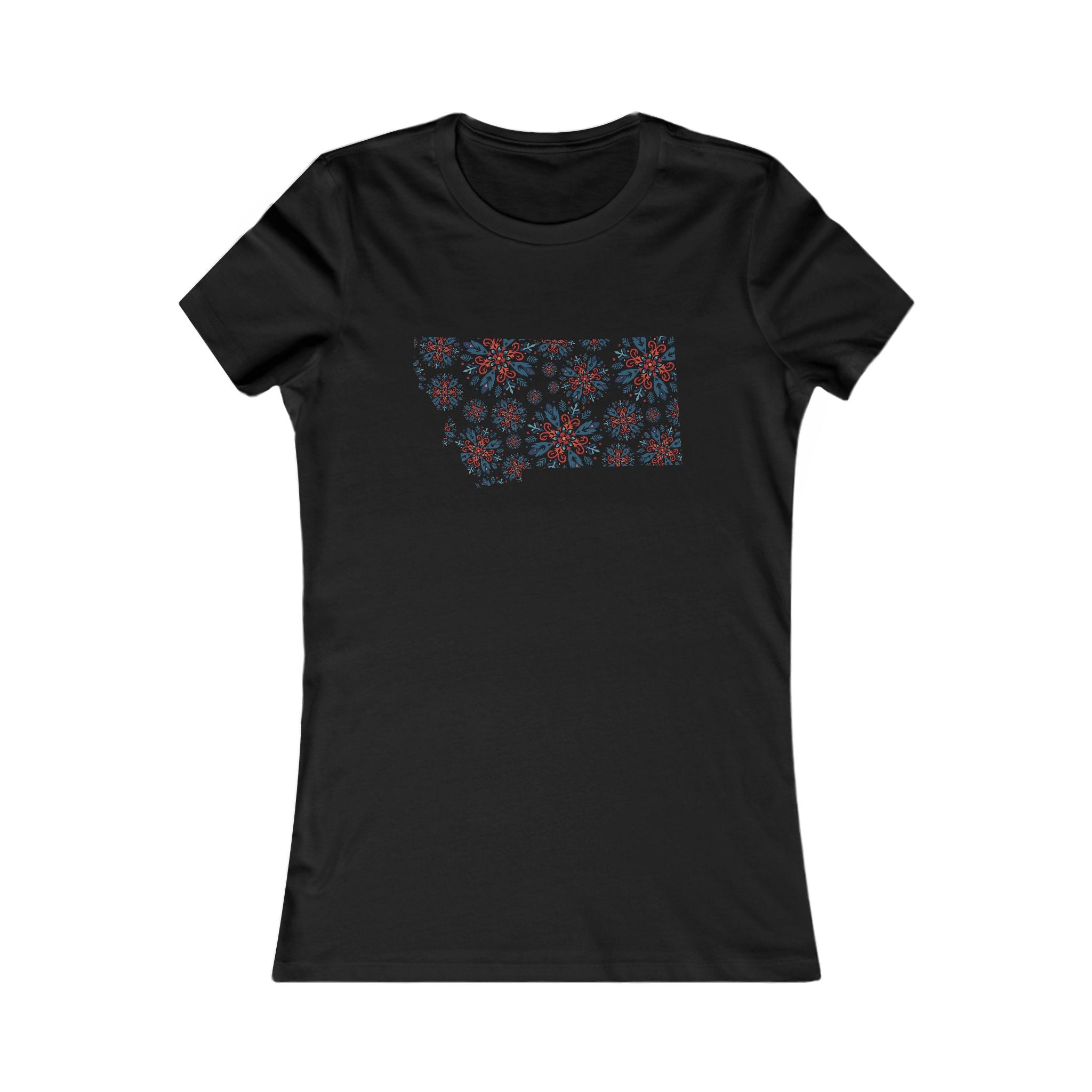 Tee - Montana Scandinavian Snowflakes Women's Favorite Shirt