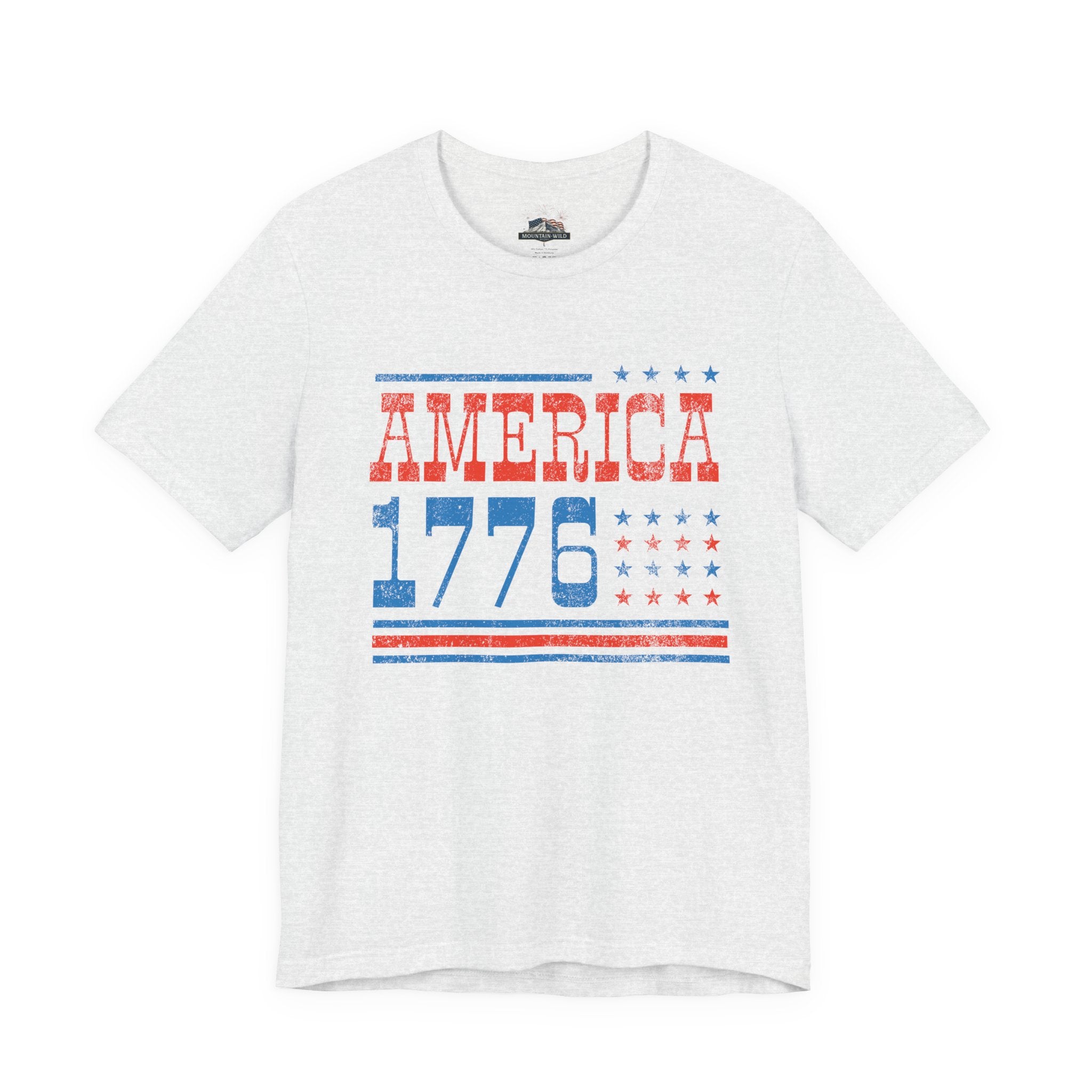 AMERICA 1776 Unisex Cotton Tee | Classic Patriotic Americana Shirt