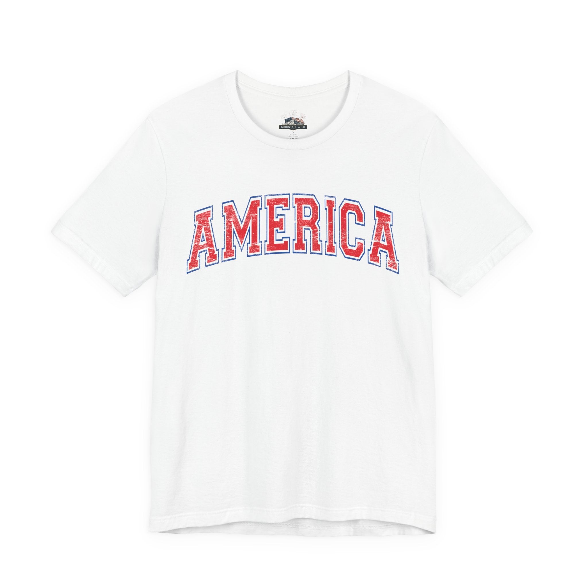 AMERICA Unisex Jersey Short Sleeve Tee - RED
