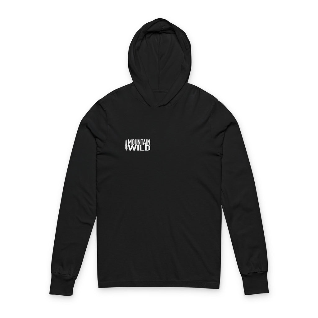 The Backbone of the Wild – Pine Tree Spine - Unisex Hooded Long Sleeve Tee