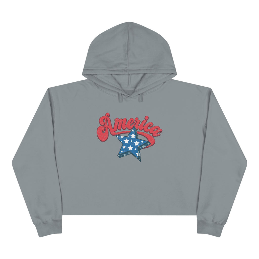 Retro America Women's  Crop Hoodie | Vintage Americana