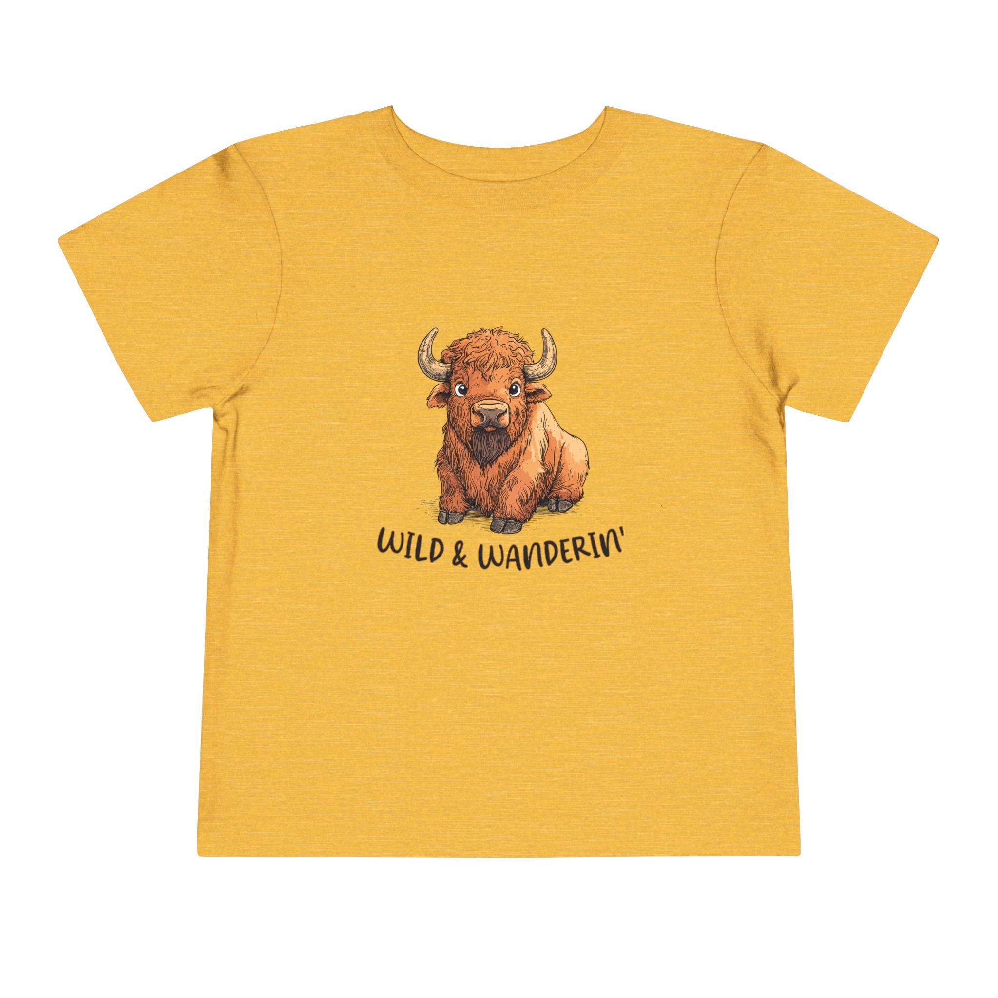 Wild & Wanderin' Toddler Tee - Cute Buffalo Design for Adventurous Kids