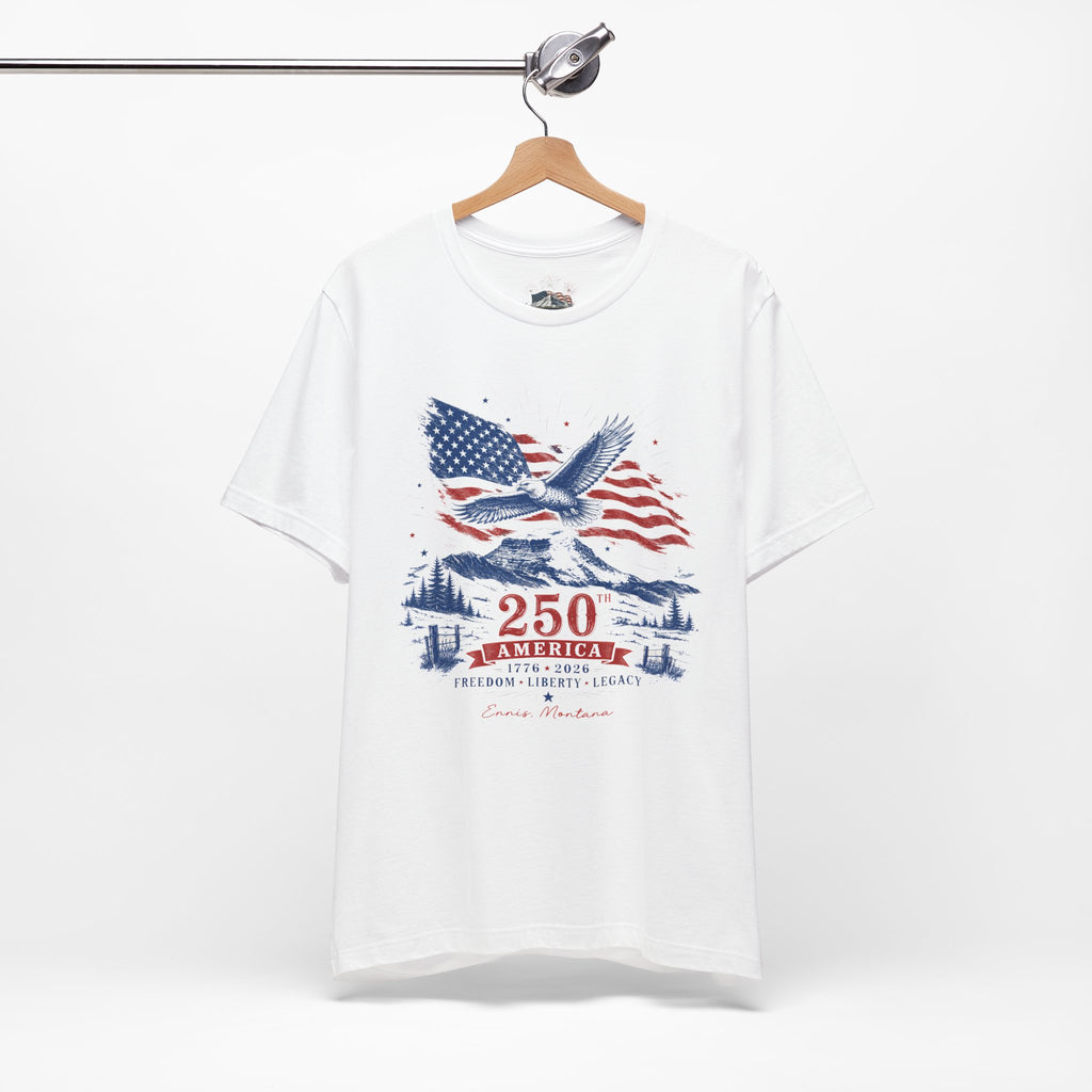 America 250 Eagle & Sphinx Mountain Unisex T-Shirt | Ennis Montana
