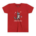 FERAL & FREE Youth Short Sleeve Tee | Patriotic Raccoon USA Shirt