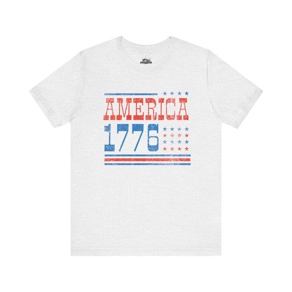 AMERICA 1776 Unisex Cotton Tee | Classic Patriotic Americana Shirt
