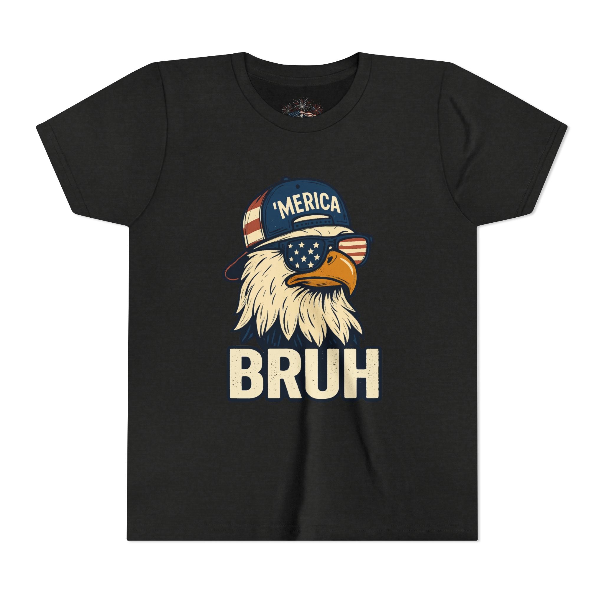 'MERICA BRUH Youth Graphic Tee | Funny Patriotic Eagle Shirt