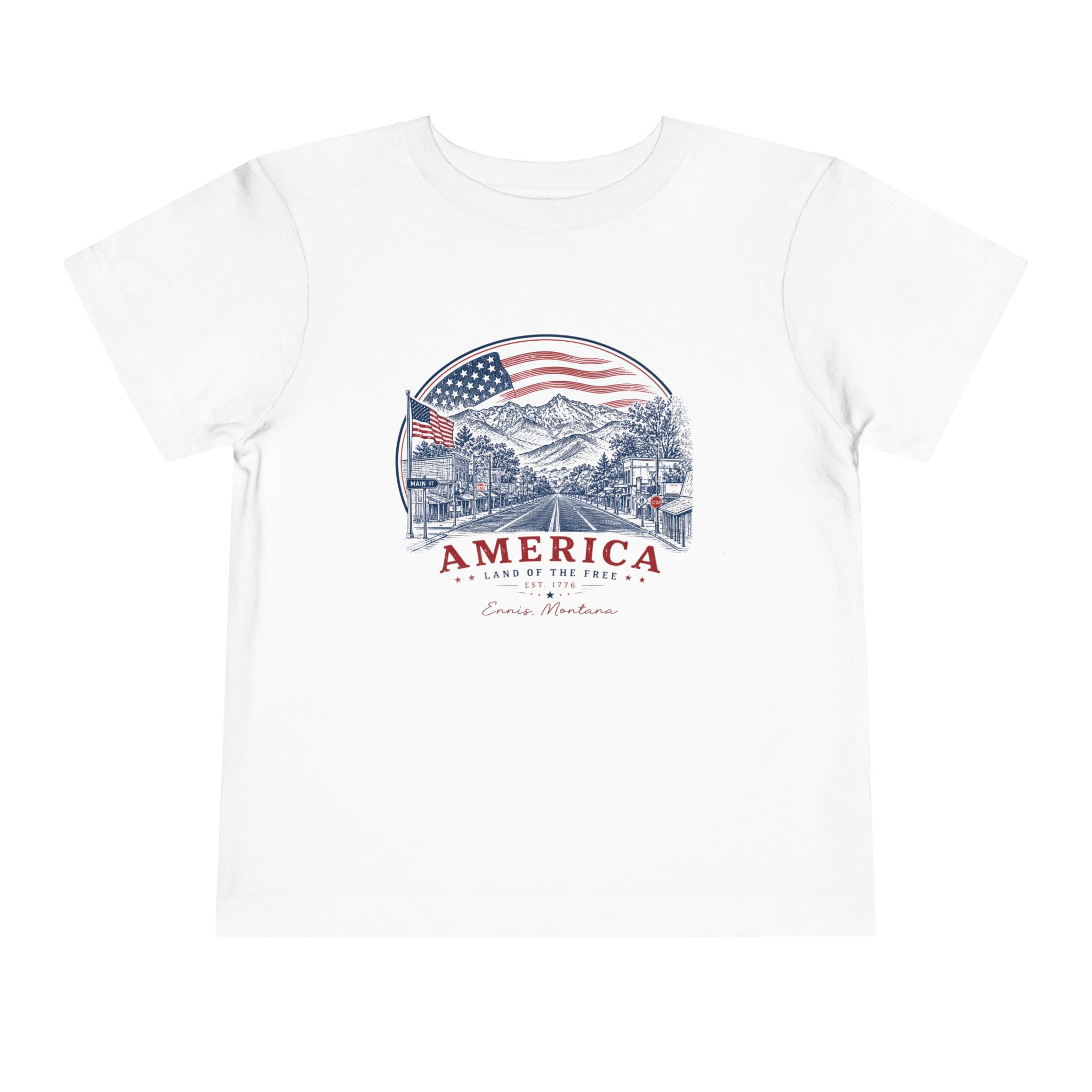America Land of the Free Ennis Montana TODDLER T-Shirt