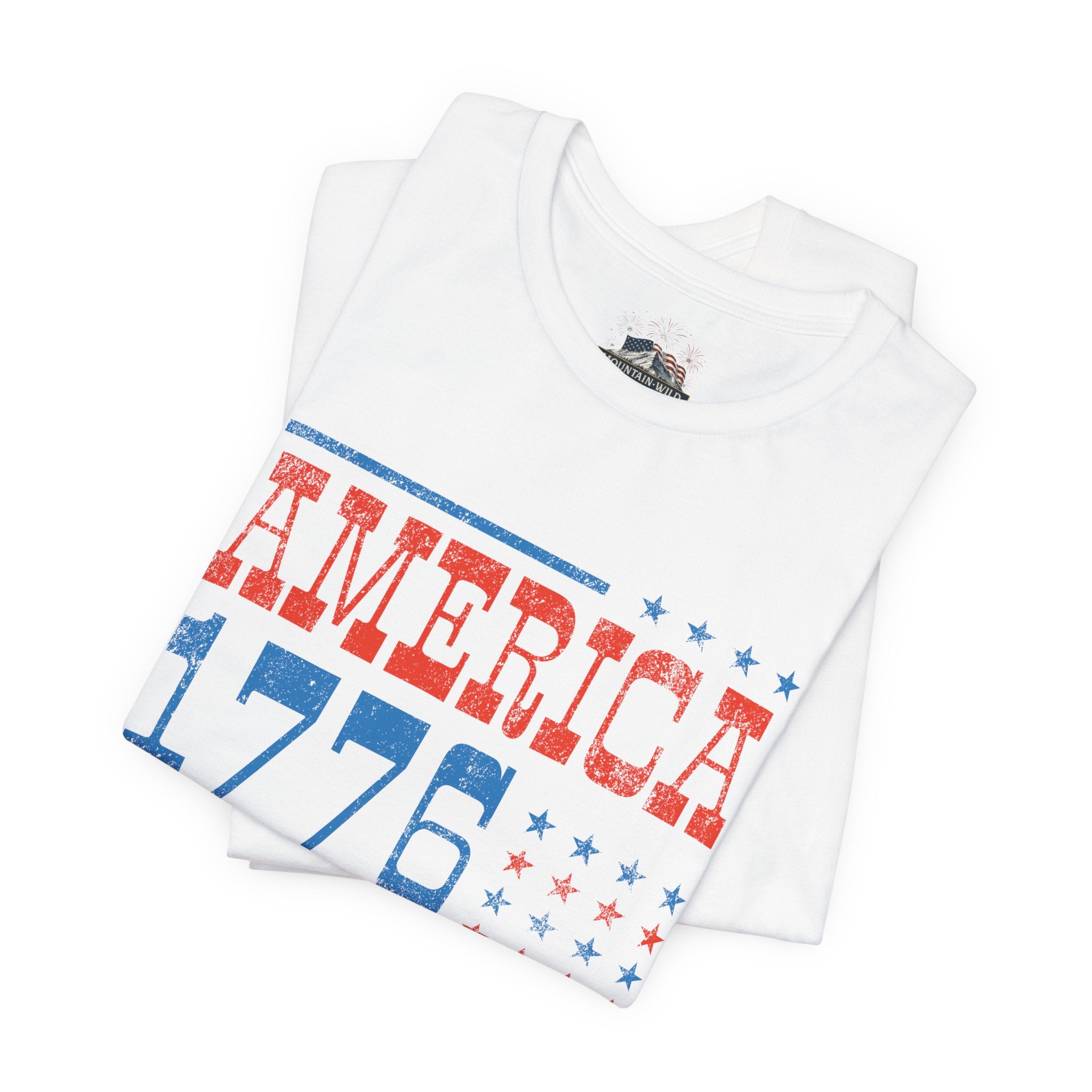 AMERICA 1776 Unisex Cotton Tee | Classic Patriotic Americana Shirt