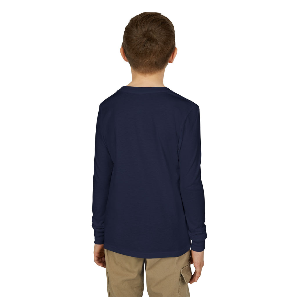 AMERICA Lightning Bolt Youth Long Sleeve Tee | Retro Patriotic Kids Shirt