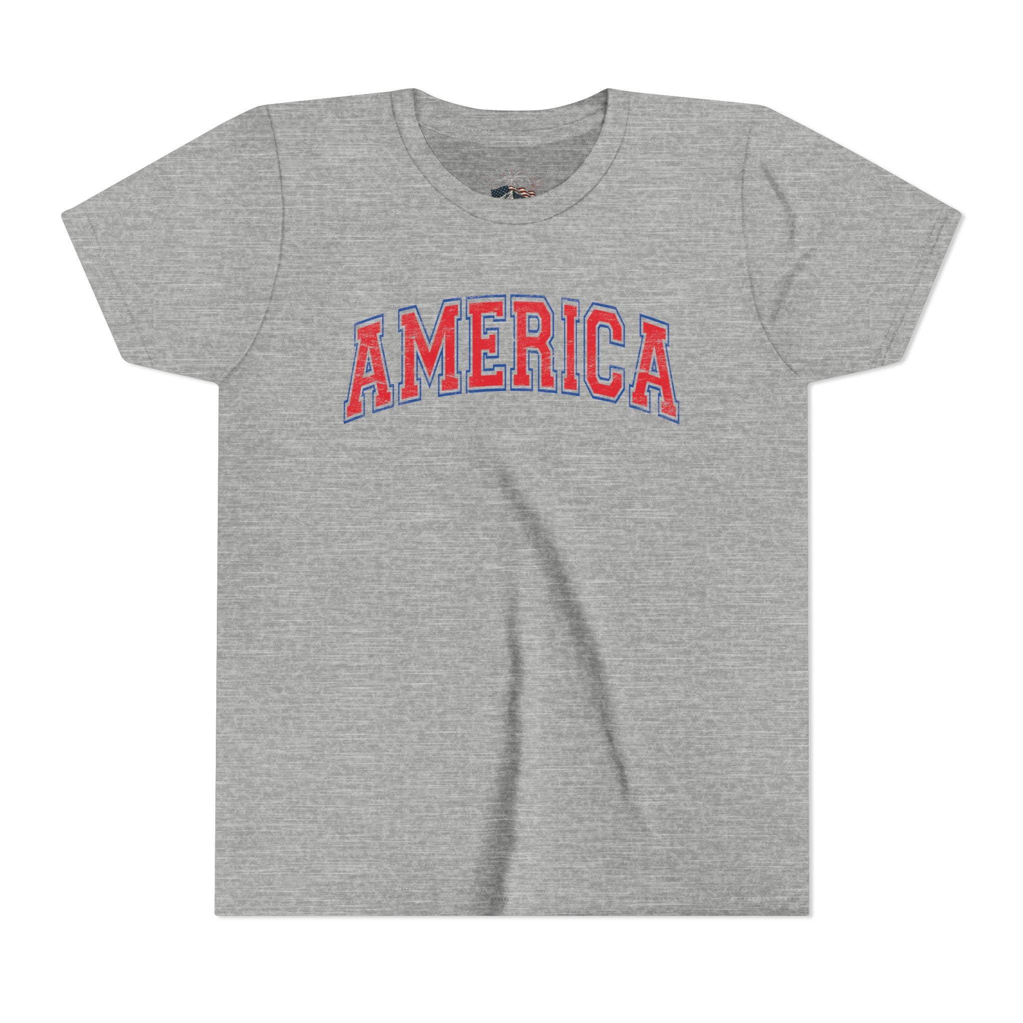 AMERICA Youth Short Sleeve Tee | Classic Americana T-Shirt - RED