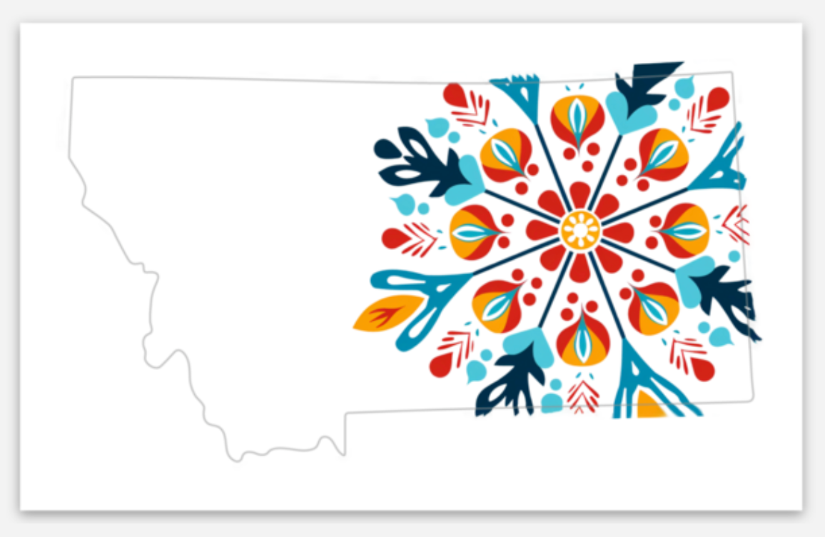 Montana Large Snowflake Sticker - 3.5"